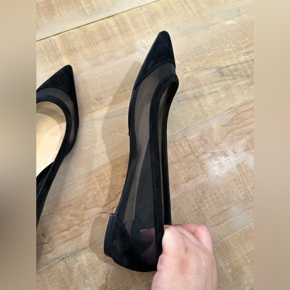 Christian Louboutin Galativi suede and mesh point toe flats shoes - Picture 7 of 16